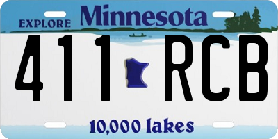MN license plate 411RCB