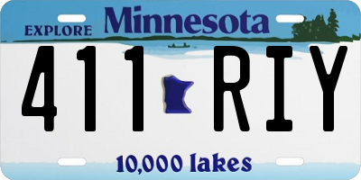 MN license plate 411RIY
