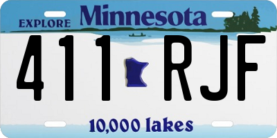 MN license plate 411RJF