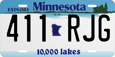 MN license plate 411RJG
