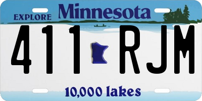 MN license plate 411RJM