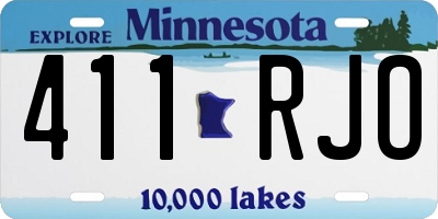 MN license plate 411RJO