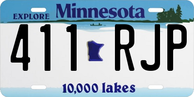 MN license plate 411RJP