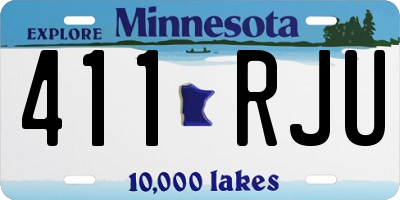 MN license plate 411RJU