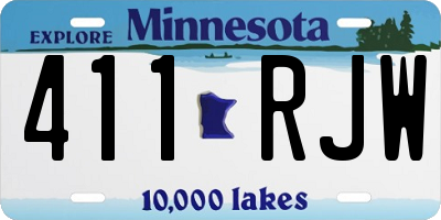 MN license plate 411RJW