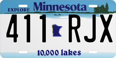 MN license plate 411RJX