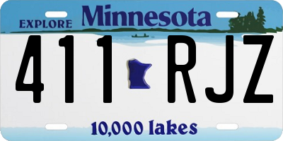 MN license plate 411RJZ