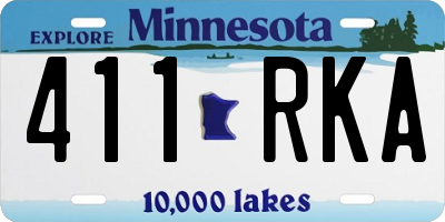 MN license plate 411RKA