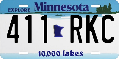 MN license plate 411RKC