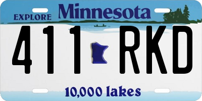 MN license plate 411RKD