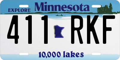 MN license plate 411RKF