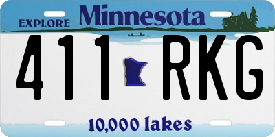 MN license plate 411RKG