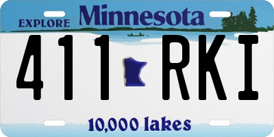 MN license plate 411RKI