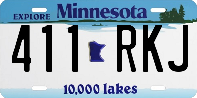 MN license plate 411RKJ