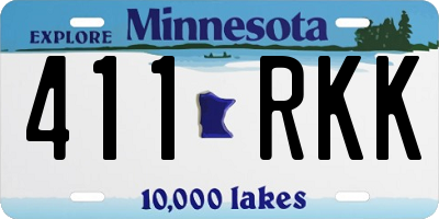 MN license plate 411RKK