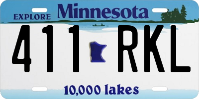 MN license plate 411RKL