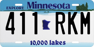 MN license plate 411RKM