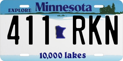 MN license plate 411RKN