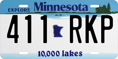 MN license plate 411RKP