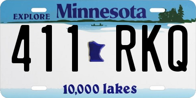 MN license plate 411RKQ