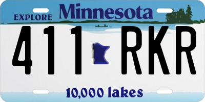MN license plate 411RKR