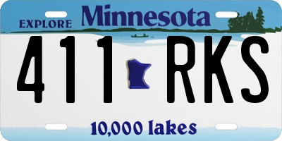 MN license plate 411RKS