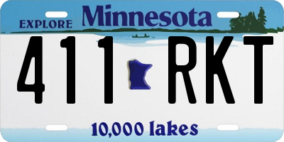 MN license plate 411RKT