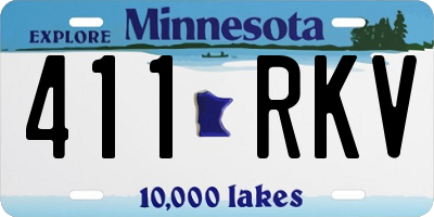 MN license plate 411RKV