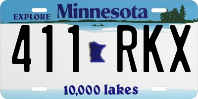MN license plate 411RKX