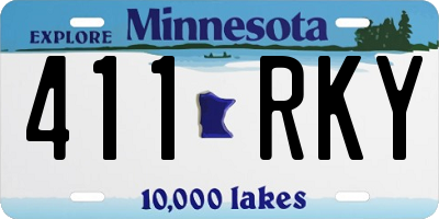 MN license plate 411RKY
