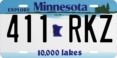 MN license plate 411RKZ