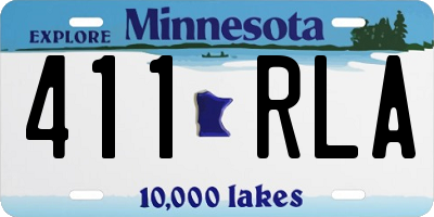 MN license plate 411RLA