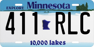 MN license plate 411RLC