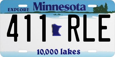 MN license plate 411RLE