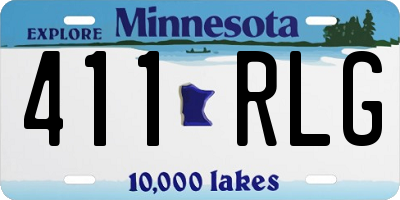 MN license plate 411RLG