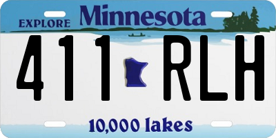 MN license plate 411RLH