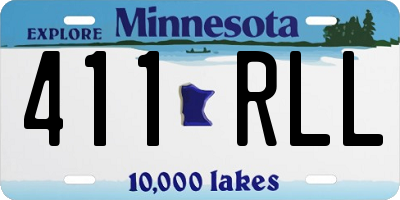 MN license plate 411RLL