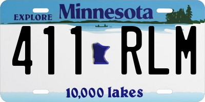 MN license plate 411RLM