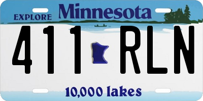 MN license plate 411RLN