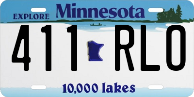MN license plate 411RLO