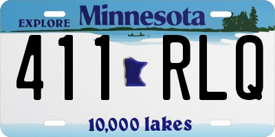 MN license plate 411RLQ