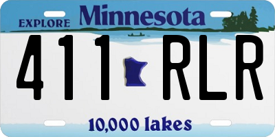 MN license plate 411RLR