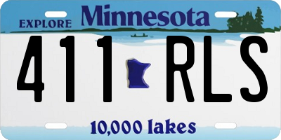 MN license plate 411RLS