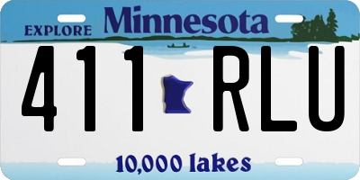MN license plate 411RLU