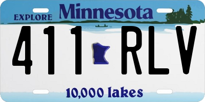 MN license plate 411RLV