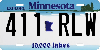 MN license plate 411RLW