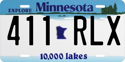 MN license plate 411RLX