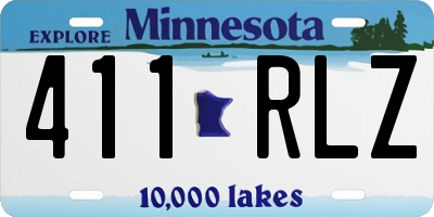 MN license plate 411RLZ