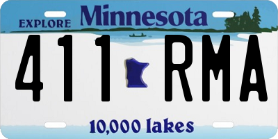 MN license plate 411RMA