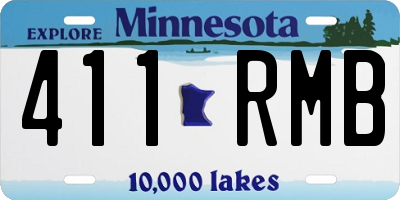 MN license plate 411RMB